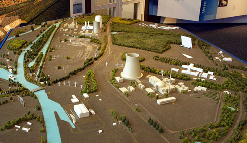 エムスランド原子力発電所（出力140万キロワット）の展示模型