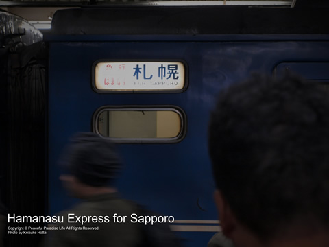 札幌行きの急行はまなす号に乗るところ